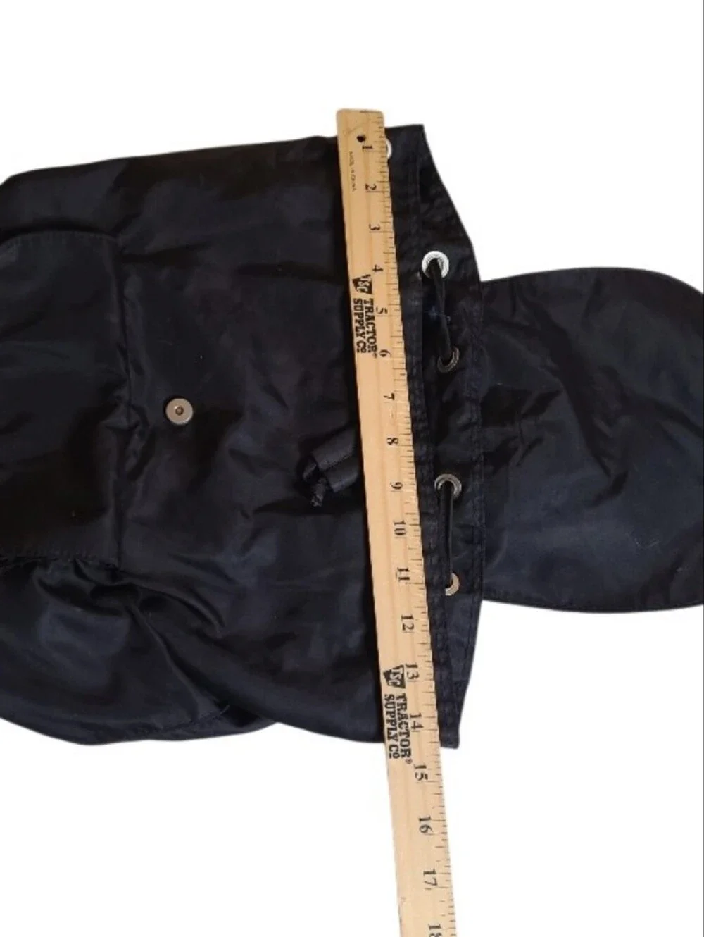 Vintage GAP Black Nylon Drawstring Backpack Rucksack Minimalist 90s Gorpcore